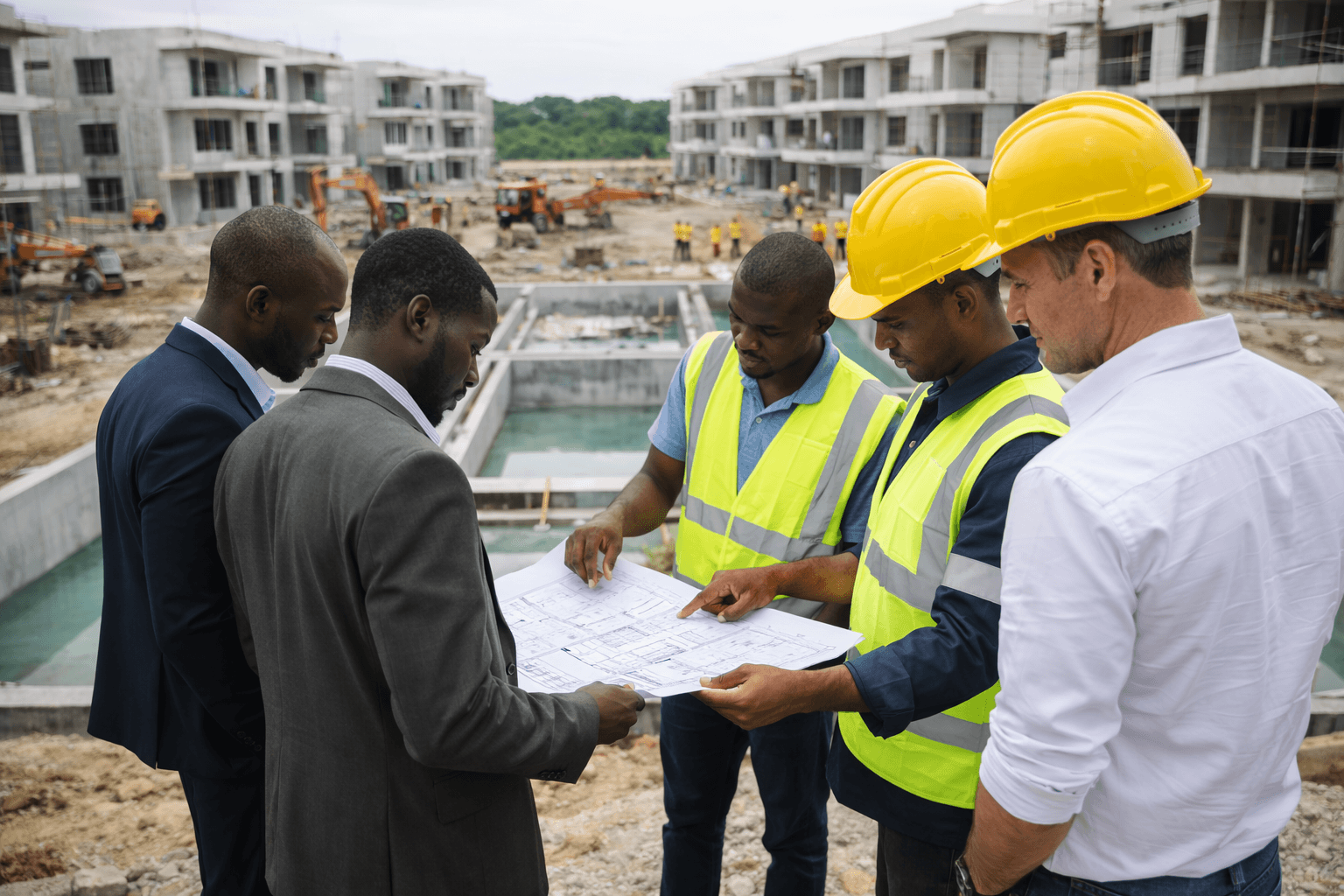Construction et coordination technique d’un programme immobilier avec piscines résidentielles