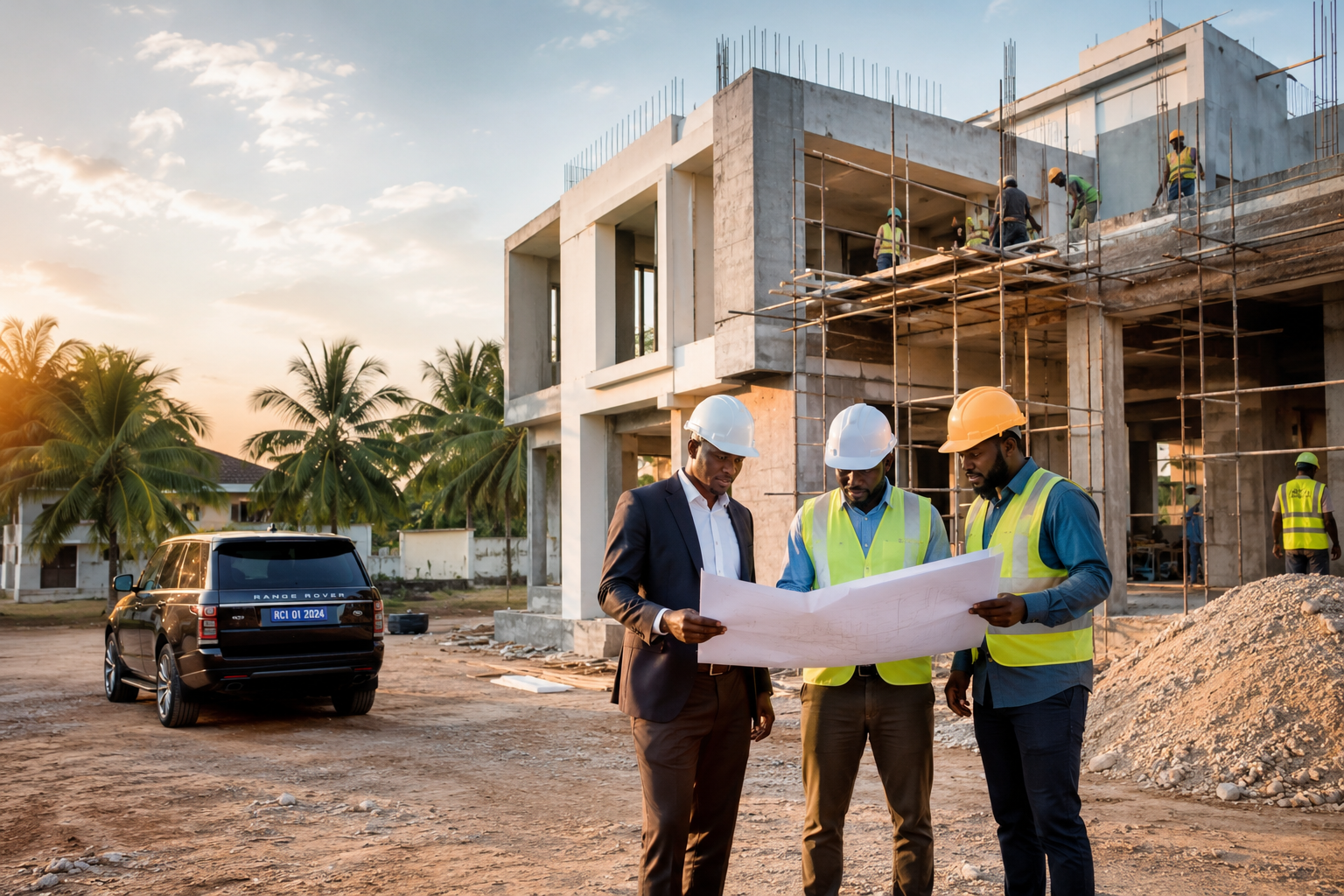 Réunion de chantier à Abidjan