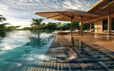 Pool house premium avec terrasse bois à Riviera – TIG
