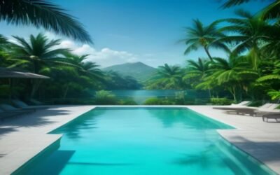 Piscine monobloc paysagère pour diaspora ivoirienne à Assinie